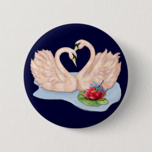 Swan Pair Button