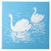 Swan Pair Fliese (Vorderseite)
