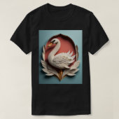 Swan Paper Art Design T - Shirt (Design vorne)