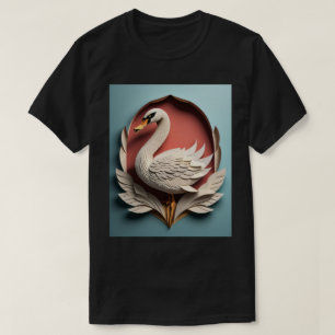 Swan Paper Art Design T - Shirt