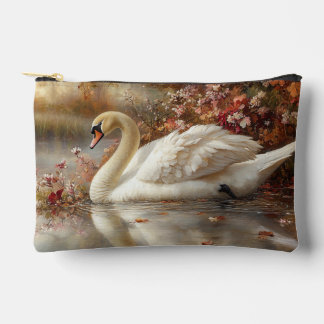 Swan Pastel Autumn Foliage Painting Zubehörtasche