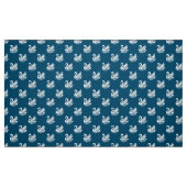Swan Pattern - Weiß auf Ocean Blue Stoff (Fat Quarter (45,7 x 55,9 cm))