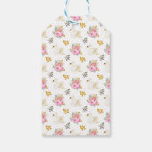 Swan Pink Gold Rose Kinderdusche Vielen Dank Geschenkanhänger (Rückseite)