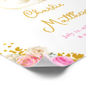 Swan Pink und Gold Rose Birnenstatistik Poster (Ecke)