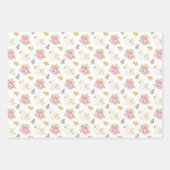 Swan Pink und Gold Rose Geschenkpapier Set (Vorderseite)