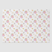 Swan Pink und Gold Rose Seidenpapier (Vorderseite)