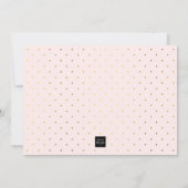 Swan Pond Gold Baby Girl Pink Geburtsankündigung Ankündigung (Rückseite)