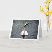 Swan Portrait Karte (Gelbe Blume)