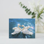 Swan Postcard Postkarte (Stehend Vorderseite)
