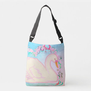 Swan Princess All-Over-Print-Tasche-Bag Crossbody Tragetaschen Mit Langen Trägern