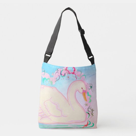Swan Princess All-Over-Print-Tasche-Bag Crossbody Tragetaschen Mit Langen Trägern (Vorderseite)