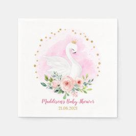 Swan Princess Baby Dusche Party Napkin Serviette