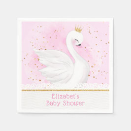 Swan Princess Baby Dusche Party Napkins Serviette