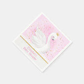 Swan Princess Baby Dusche Party Napkins Serviette (Ecke)