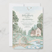 Swan Princess Baby Shower Einladung (Vorderseite)