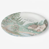 Swan Princess Baby Shower Pappteller (Schrägansicht)