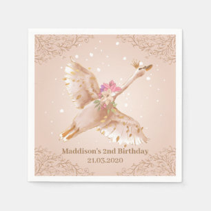 Swan Princess Baby Shower Party Serviette