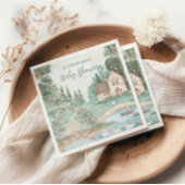 Swan Princess Baby Shower Serviette