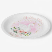 Swan Princess Babydusche Papierplatte Pappteller (Schrägansicht)