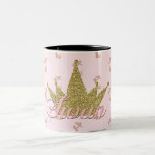 Swan Princess Ballet Slippers Gold Glitzer Crown Zweifarbige Tasse (Mittel)