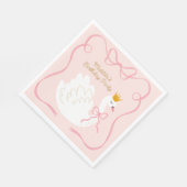 Swan Princess Birthday Serviette (Ecke)
