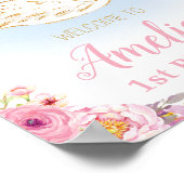 Swan Princess Birthday Welcome Sign Poster (Ecke)