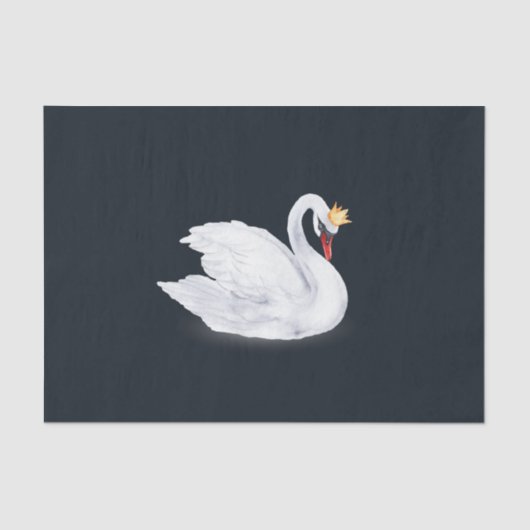 Swan Princess Black and White Seidenpapier (Vorderseite)
