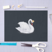 Swan Princess Black and White Seidenpapier (Handwerk)