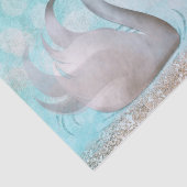 Swan Princess Blue Gold Glitzer Sparkle Storybook Seidenpapier (Ausschnitt)