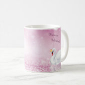 Swan Princess Button Glitzer Lake Monogram  Kaffeetasse (VorderseiteRechts)