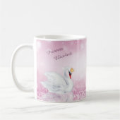 Swan Princess Button Glitzer Lake Monogram  Kaffeetasse (Links)