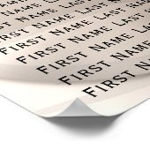 Swan Princess Elegant Wedding Table Sees Poster (Ecke)