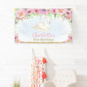 Swan Princess Geburtstagspartei Hintergrund Wandde Banner (Insitu)
