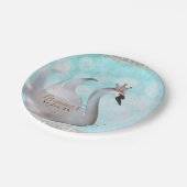 Swan Princess Glitzer Fairy Tale Geburtstagsparty Pappteller (Schrägansicht)