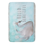 Swan Princess Glitzer Gold Fairy Tale Bath Mat Badematte (Vorderseite Vertikal)