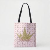 Swan Princess Gold Glitzer Crown Glam Tasche (Vorderseite)