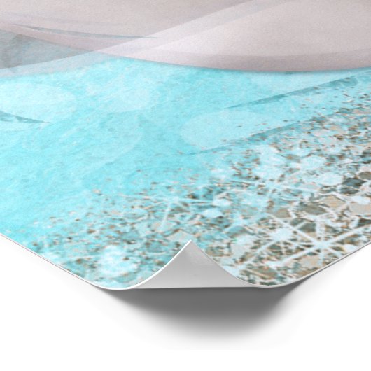 Swan Princess Imitate Gold Glitzer Fairy Tale Part Poster (Ecke)