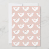 Swan Princess Modern Blue Girl Birthday Einladung (Rückseite)