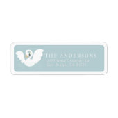 Swan Princess Modern Blue Rücksendeadresse (Vorne)