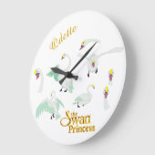 Swan Princess Odette Wall Clock Große Wanduhr (Winkel)