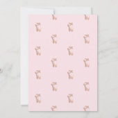 Swan Princess Pink & Gold Glitzer Crown Geburtstag Einladung (Rückseite)