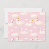 Swan Princess Pink & Gold Wasserfarbe 1. Geburtsta (Rückseite)