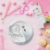 Swan Princess Silver & White Elegantes Party Pappteller (Party)