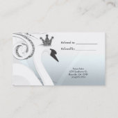 Swan Princess Silver & White Refer a Friend Empfehlungskarte (Rückseite)