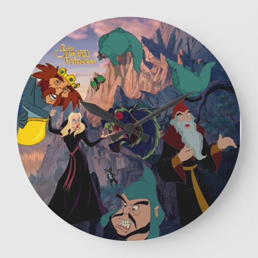 Swan Princess Villain Wall Clock Große Wanduhr (Vorderseite)