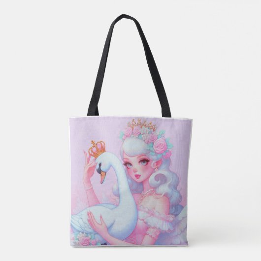 Swan Princess von Terrell Dorfeo Designs Tasche (Rückseite)