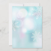 Swan Princess | Winter Girl Baby Dusche Einladung (Rückseite)