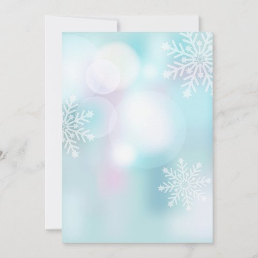 Swan Princess | Winter Girl Baby Dusche Einladung (Rückseite)