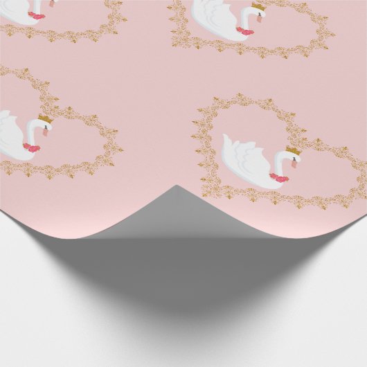 Swan Princess Wrapping Paper Geschenkpapier (Ecke)
