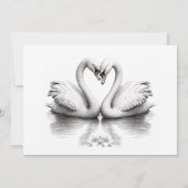 Swan Probe Dinner Hochzeit Einladung (Rückseite)